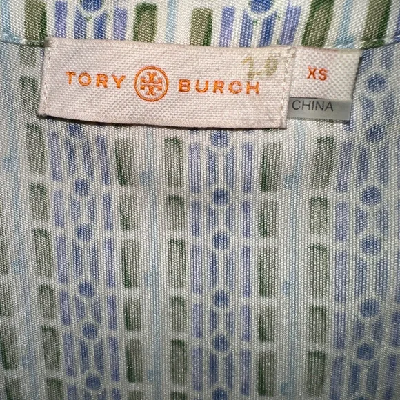 Tory Burch Blue and Yellow Patterned Maxi Dress - Picture 3 of 3